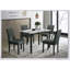 Ensemble de salle à manger 5 pièces à finition anthracite et tissu de laine gris anthracite, idéal pour les cuisines modernes et les salles à manger-1805247590
