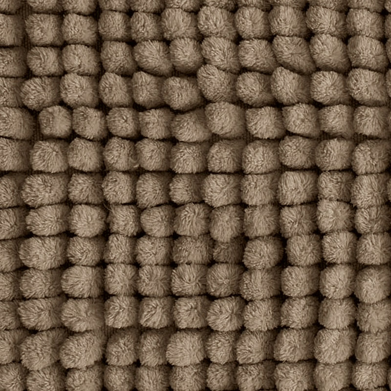 Kulap Chenille Bobble Bath Mat & Pedestal 2pc Set, Mocha