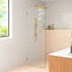 Solaris 36 in. x 78 in. Fully Frameless Radius Single Fixed Shower Panel