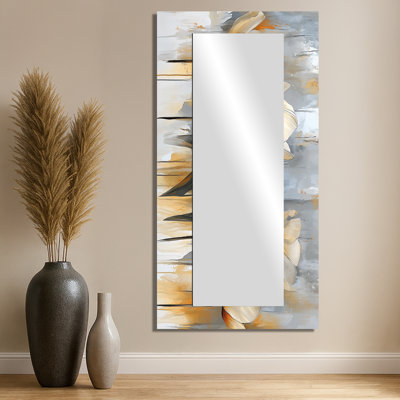 Winter Hues Tulips Field Horizon II - Floral Mirror Wall Decor - Printed On Metal