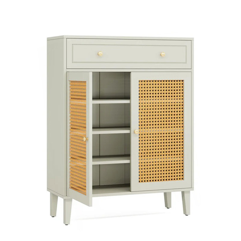 Shoe Organizer,Chic Shoe Cabinet,Special Cabinet, Mint Green, 43.7"H x  31.49"W x  15.74"D