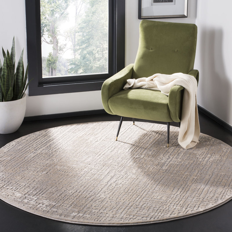 Tapis gris Edvin, Rond 6 pi 7 po