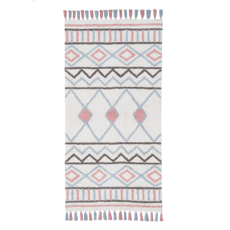 Wofford Southwestern Cotton Area Rug, Rectangle 90 x 175cm