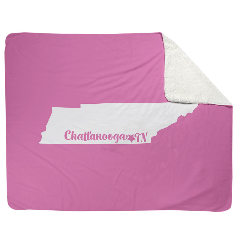 Jeté chattanooga tennessee polaire, l 52,5 po x L 62,5 po, Rose
