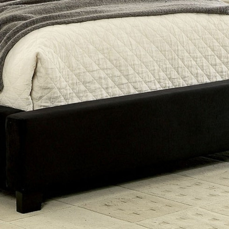LinoLakes Upholstered Bed, King, Black