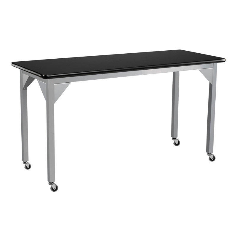 Table de jeu à roulettes et goussets à hauteur fixe NPS, H 30 po x L 72 po x l 24 po, Stratifié