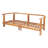 Baymont  Modern Coastal Acacia Wood Outdoor 3-Seater Sofa with Cushions