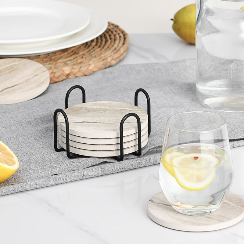 Ceramic Round 6 Piece Set, Black