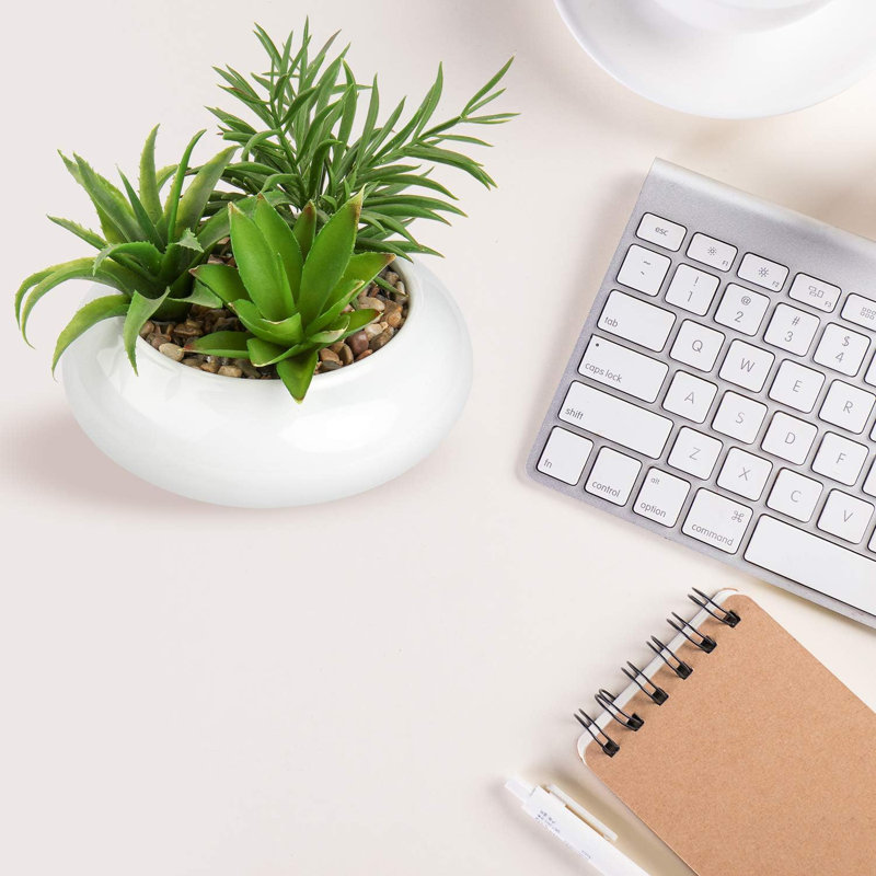 Plante artificielle de 7 po, Blanc