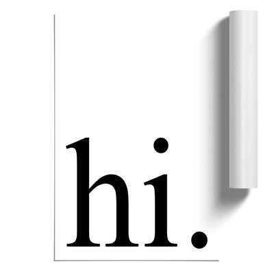 Hi Black - Frameless Print