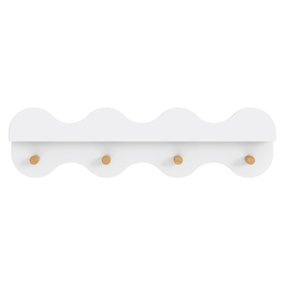 Lido Wave Bookshelf with Hooks