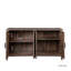 Armoire avec 4 portes et 4 tablettes ouvertes, armoire de rangement autoportante pour plancher, vestibule, plancher, salon, chambre à coucher, bureau-55287013