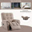 Fauteuil inclinable manuel pivotant surdimensionné de 39,8 po avec massage et chauffant-1739105415