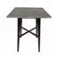 Table à hauteur de bar avec plateau en stratifié haute pression - finition marbre