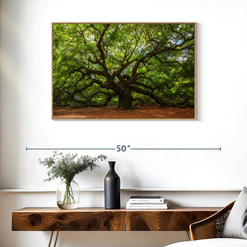 Chêne, Cadre flottant en bois naturel, 37 po x 25 po