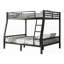Lit double superposé double en métal avec échelle et support à lattes - aucun sommier nécessaire, robuste et amp; Durable-1353041073-1353041064