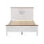 Lit plateforme Farmhouse avec porte de grange coulissante double, lit en bois rustique avec station de charge, support à lattes de bois-1082954948-1082954949