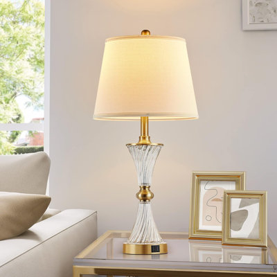 Set Of 2 Modern Table Lamps With USB C+A Ports, 3-Way Dimmable Touch Control, Gold Design, Includes 2 E26 LED Bulbs, Ideal For Nightstand And Living Room Lighting