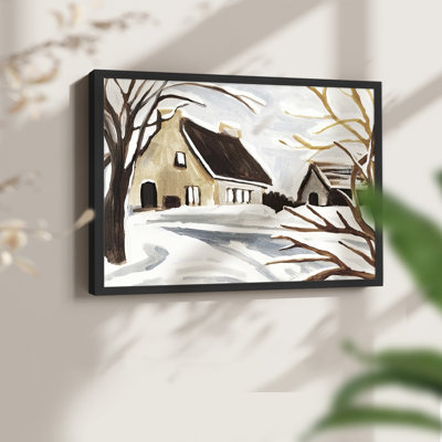 Winter Cottage II - Reproduction encadrée - Restickable