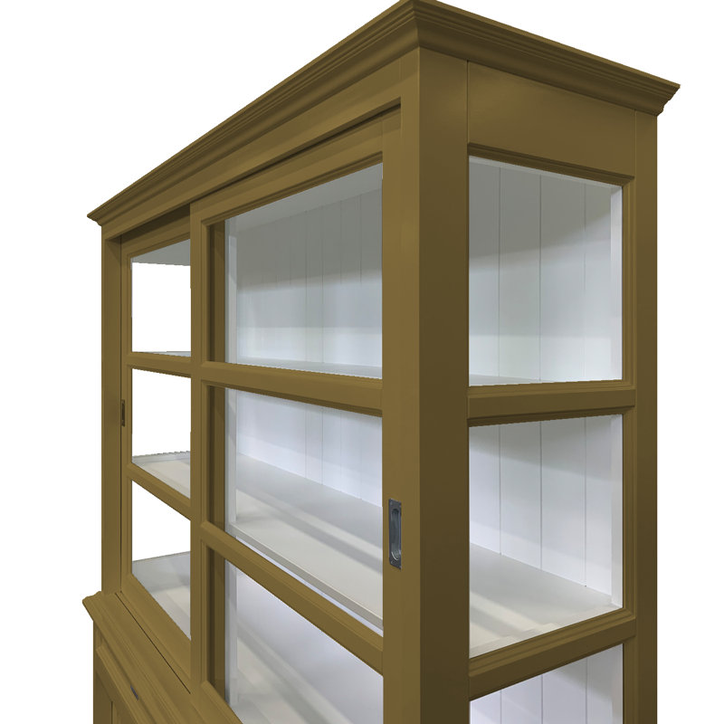 Tatum Display Cabinet, Green Brown
