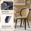 Ensemble de chaises de salle à manger Delmas 19,5W Mid-Century Modern Rattan Accents-1314560556-1314560552