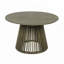 Table de salle à manger d'extérieur en bois d'acacia, très grande table ronde de 47,25 pouces pour une salle à manger et un divertissement en plein air polyvalents, finition grise-1290650604