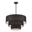 Lustre suspendu noir moyen 5 lumières Bainbridge