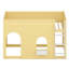 Lit mezzanine avec éclairage DEL décoratif chaud-1230335493