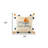 20" Natural Blue And Orange Come Sail Away Throw Pillow With Pompoms And Texture