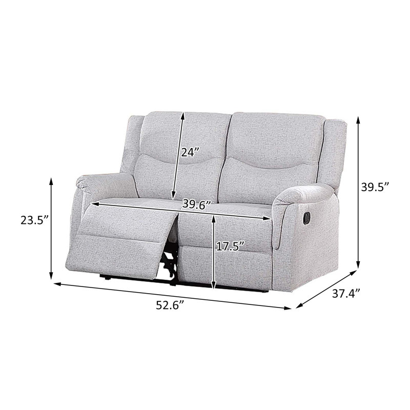 Recliner Loveseat, Gray