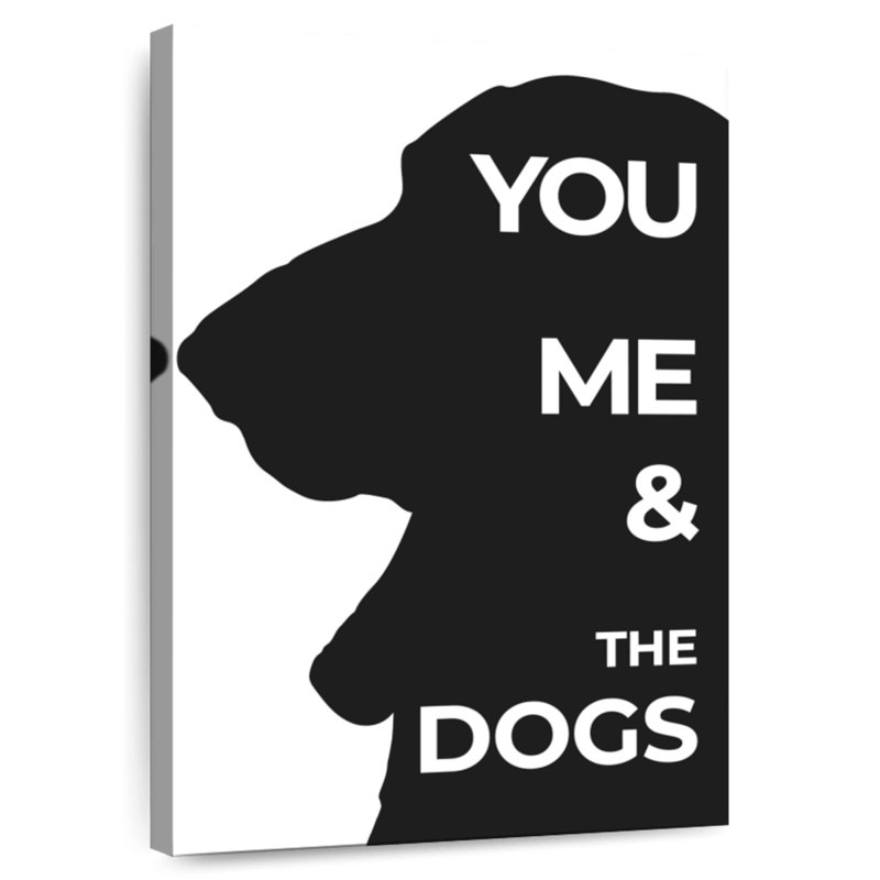 Kema You Me And The Dogs Typography, 51" H x 34" W