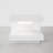 Glossy White Nightstand With 1 Drawer C-Shaped Side Table With Light