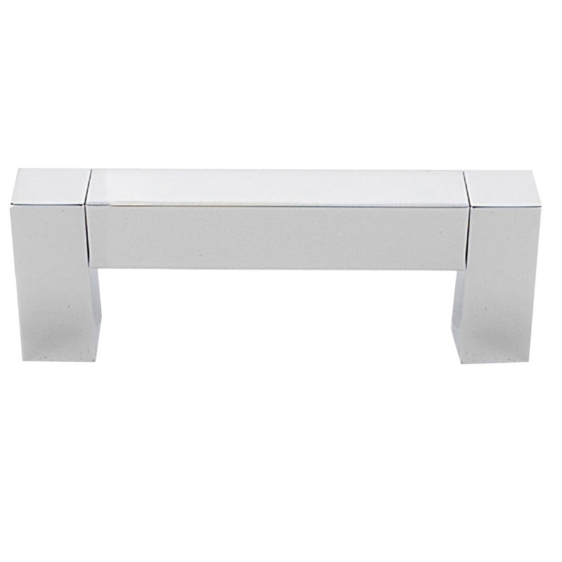 Poignée barre Block, Chrome poli, 3''