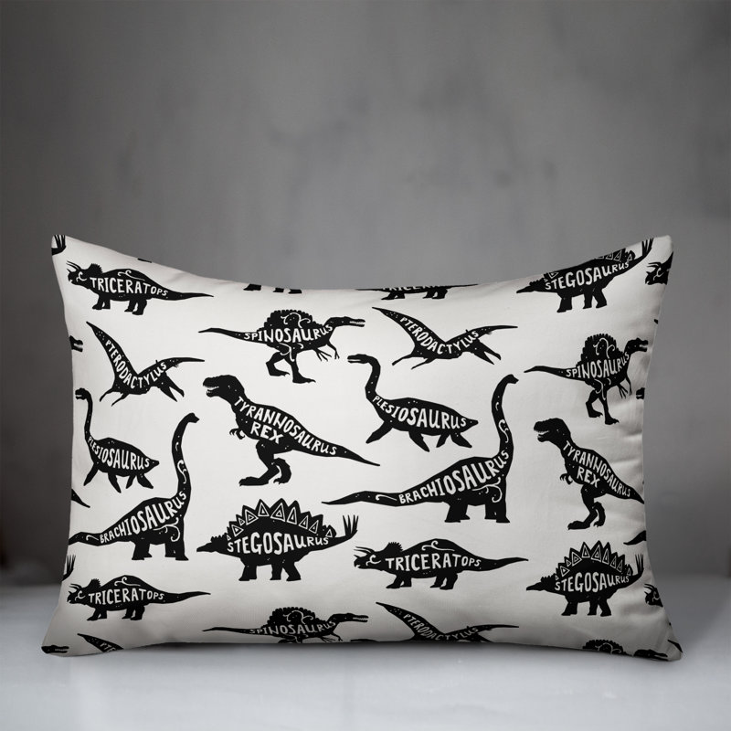 Rectangular Pillow Cover & Insert, Black 