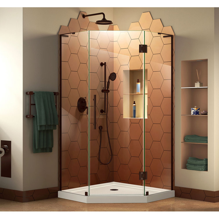 DreamLine Prism Plus 42" x 74.75" Rectangle Hinged Shower Enclosure with Base Included