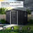 8 ft. x 4 ft. Outdoor Metal Storage Shed with Window & Foundation-123384468-123384469