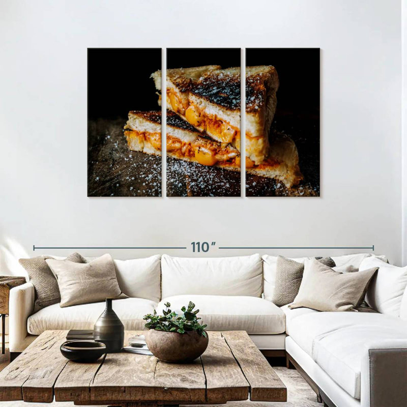 Yarlin Grilled Cheese, 48" H x 74" W