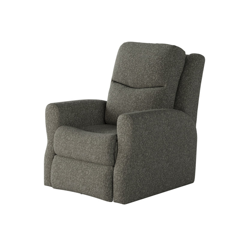 Fame Headrest Recliner, Dark Gray Polyester, Power/Rocker