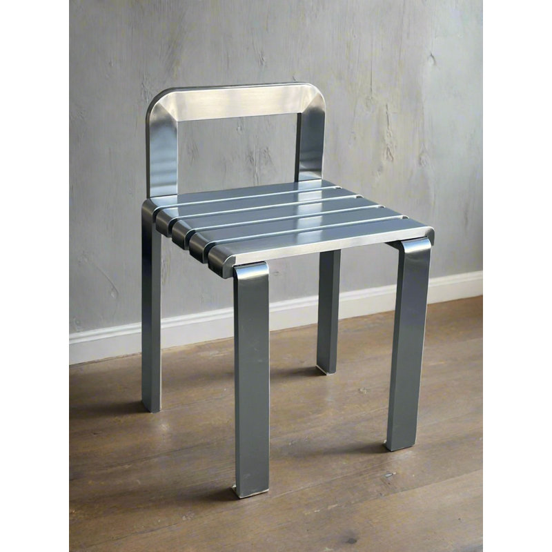 Chaise en métal argenté Oribe