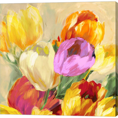«Colorful Tulips I» par Jim Stone, art mural sur toile