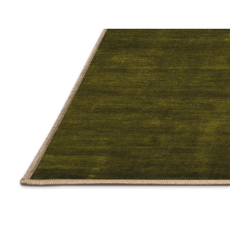 Tapis contemporains jaunes lavables à la machine 57, Rectangle 4 pi x 6 pi