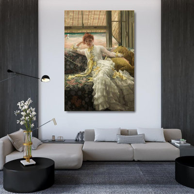 Canora Grey Tissot, James Gallery Wrapped Canvas Art Titled: Seaside (July: Specimen of a Portrait)
