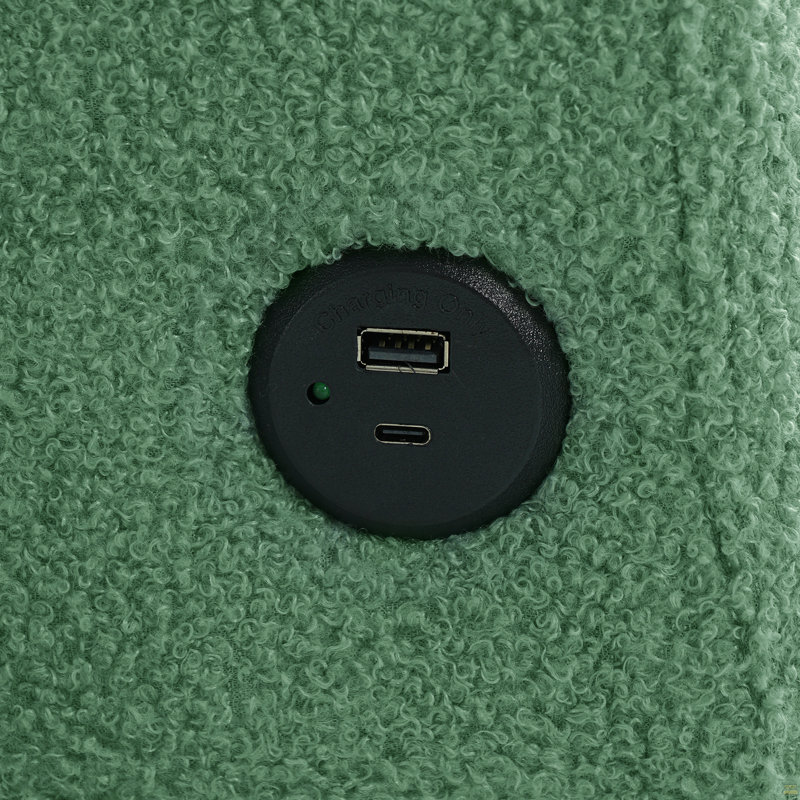 Canapé-lit modulaire en forme de U avec canapé-lit de 107 po avec amplement d'espace de rangement et ports USB, Vert