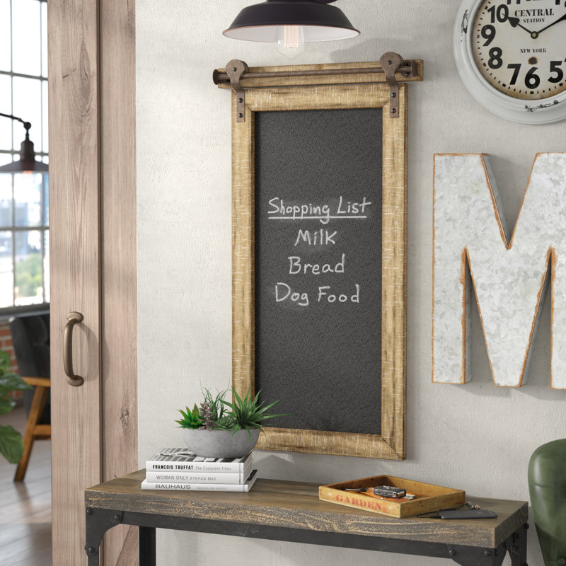 Tableau noir mural de conception rustique