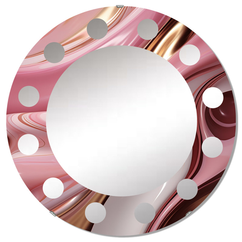 Flouve - Miroir mural moderne rond, 32 po x 32 po