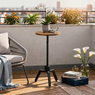 25.6" End Table,Tall Drink Side Tables 