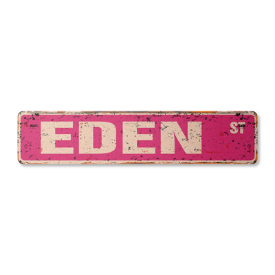 Plaque de rue Eden