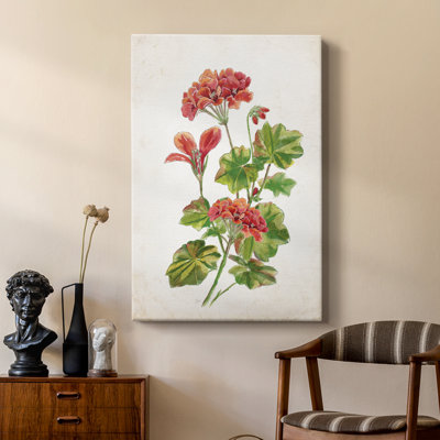 Scarlet Botanical II -Custom Wrapped Gallery Cavas