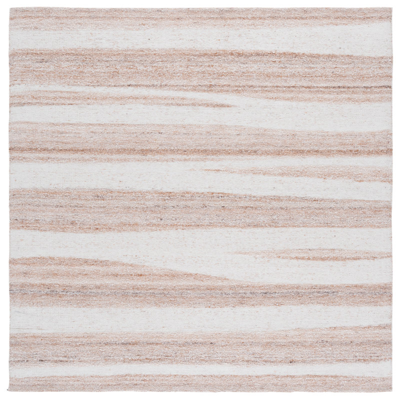 Leizel Hand Tufted Performance Abstract Rug, Square 6'