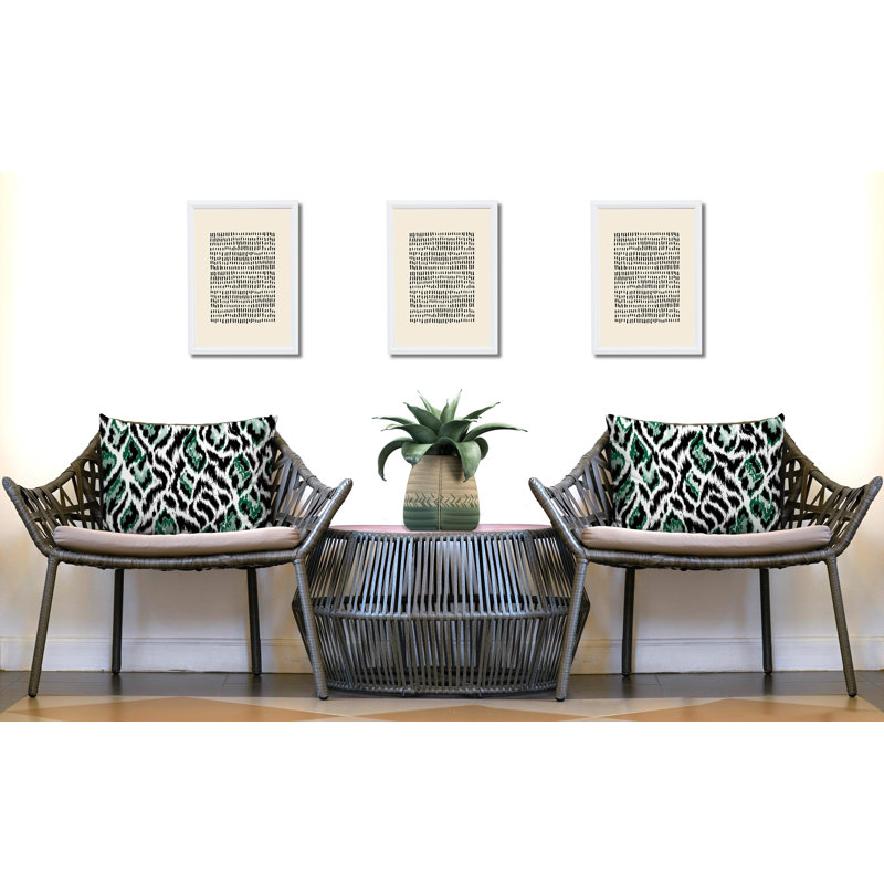 Oreiller réversible intérieur / extérieur à imprimé zébré Koyo, 20x14, Green